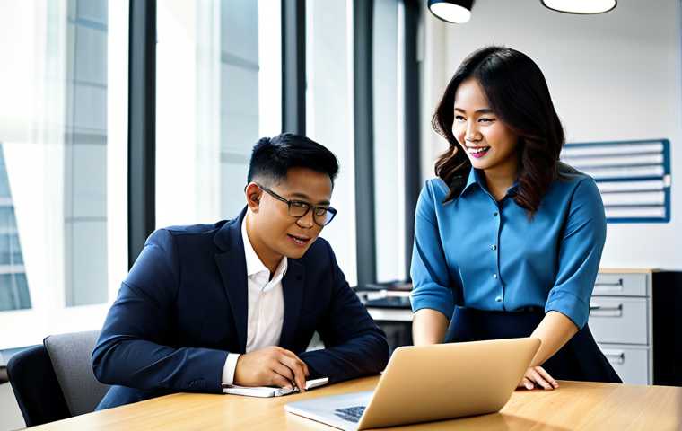 **
"A diverse team of Malaysian professionals collaborating in a modern office space, fully clothed in appropriate business attire. Include a mix of ethnicities and genders. Emphasize teamwork and innovation. Natural lighting, soft focus, safe for work, professional setting, fully clothed, appropriate content."
**